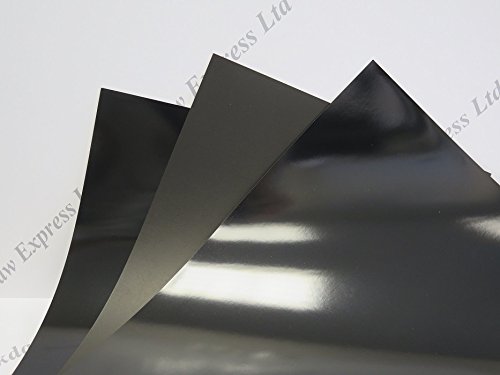 Black Gloss/Matt Reverse 180gsm Card Cardmaking Arts Craft 4 Sizes to Choose (130x210mm x 20 Sheets AM822)