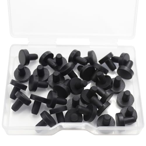 BOPOREAE 35 Pcs 4 mm/0.16 in Silicone Rubber Plug for Small Round Holes