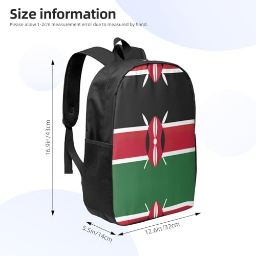 Mochila para laptop ligera con estampado resistente de Kenia 4