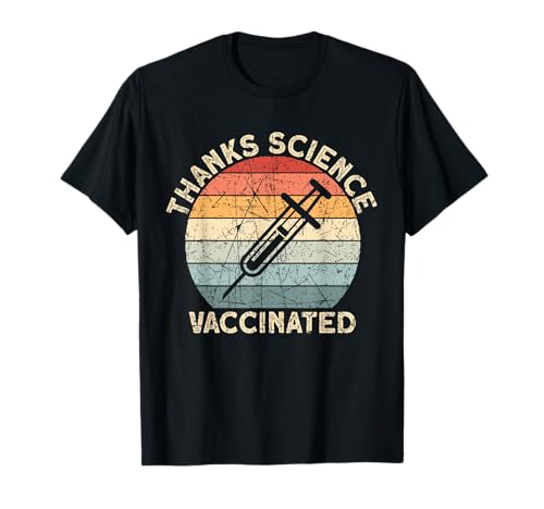 Thanks Science Vaccinated Vintage Pro-Vax Summer Vaccine Jab T-Shirt