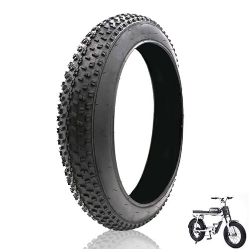 24x4.0 Inch Fat Tires for Ebike - Heavy Duty Puncture Proof Replacement Tire, All Terrain Non Slip Deep Tread for Mountain Snow Off Road Bike (1 Tire, Black)