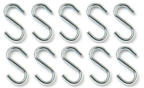 fiXte® Multifunctional BZP Steel S Hooks (38mm, 10)