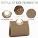 EVEOUT Clutch de Paja Trenzada para Mujer Boho Chic Bolso Tejido para Fiesta Bodas Verano Cartera de Mano Rafia Sintética para Playa Vacaciones Imagen de EVEOUT Clutch de Paja Trenzada para Mujer Boho Chic Bolso Tejido para Fiesta Bodas Verano Cartera de Mano Rafia Sintética para Playa Vacaciones