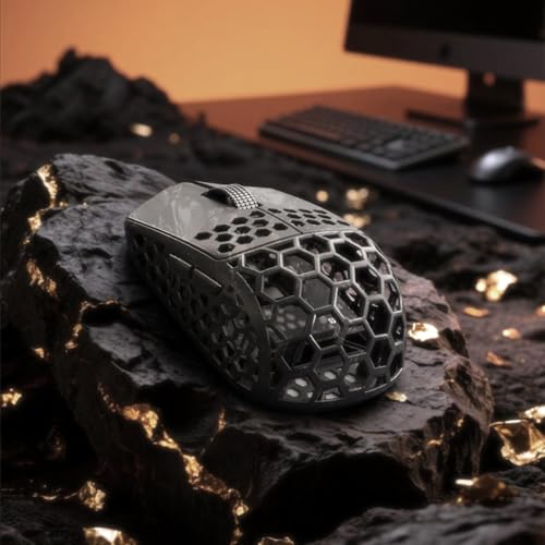 Image of Darmoshark M5Air Mini Fingertip Grasp Gaming Mouse Carbon Fiber,Tri-Mode 8K /Bluetooth Mouse Up to 30000DPI,PAW3950 Optical Sensor Lightweight 31g,5 programmable Button,Computer Mouse for Laptop,PC,Mac