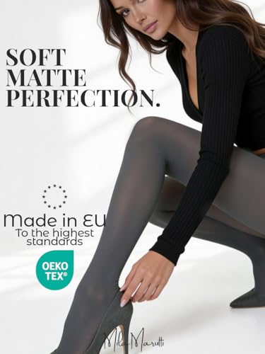 Image of Mila Marutti Women's Tights Semi Opaque Stockings for Women | Semi Sheer Pantyhose Nylons | Made in EU