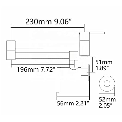 Grifo de llenado de ollas de latón de doble junta para pared de cocina 6