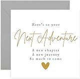 Congratulations Next Adventure Card, Retirement Leaving Farwell, New Job, Housewarming, Good luck Gift for University, Promotion, Him Her Grandson Son Daughter