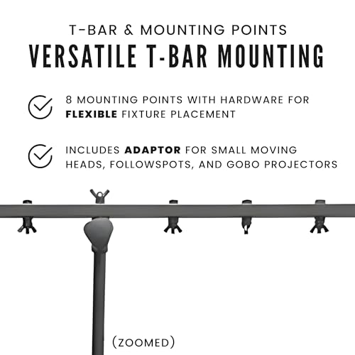 CHAUVET DJ CH06 Lightweight Lighting Stand w/T-Bar (50lb Capacity) by CHAUVET DJ - Image 2