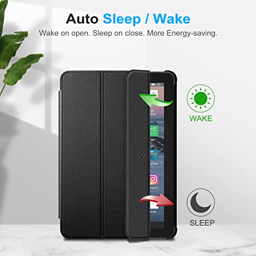 Fintie Trifold Case For Amazon Fire Hd 8 And Fire Hd 8 Plus Tablet (Fits Both 12Th/10Th Generation, 2022/2020 Release) - Slim Lightweight Hard Shell Stand Cover With Auto Wake/Sleep, Black #TOP2