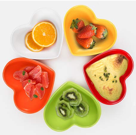 Kikily Salad Bowls Set,5 Packs Unbreakable Plastic Bowls Cereal Bowls Dessert Bowls Popcorn Bowls Snack Bowl Dip/Dipping Bowls Set Small Sauce Bowls (Bright Multicolor) #TOP5
