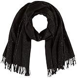  Tommy Hilfiger TH Rich Glitter Logo Scarf Bufanda, Negro (Black Bds), Talla única para Mujer