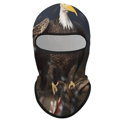Balaclava para Hombres Máscara de Esquí con Diseño de Águila para Invierno, Cubreboca para Ciclismo miniatura 1