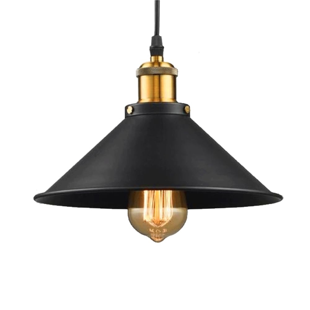 Lustre industriel nordique en fer E27 pour éclairage de chambre et resto