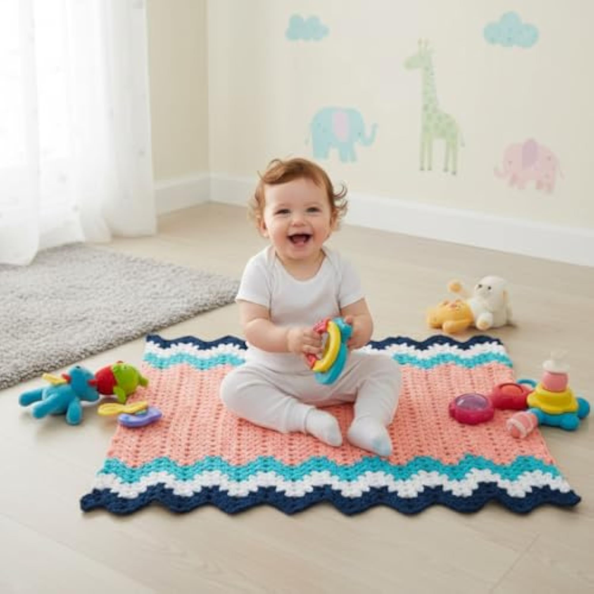 Premium Soft Knitted Baby Blanket for Newborns, Handmade