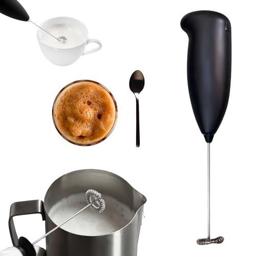 Image of Milk Frother for Coffee, Lattes, Milk, & Cream | Coffee Whisker for Home | Cappuccino, Frappe, Matcha, Egg Beater Handheld Coffee Blender (Fitting Sized Batteries to Use, NO Batteries PROVIDED)