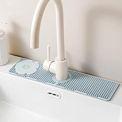 15 Inch Long Faucet Mat for Kitchen Sink, Detac...