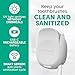 Steripod Brand Portable UV Toothbrush Sanitizer Clip, Rechargeable, Pearl, 1 Count