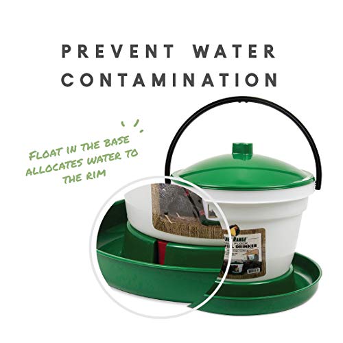 Harris Farms Poultry Drinker | Simple And Easy To Use For Any Size Flock | Made Of Bpa-Free Plastic | 6.25 Gallon, Green #TOP4