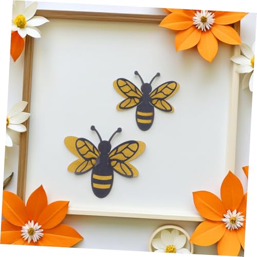 Vinilos 3D abeja doble capa, pegatinas decorativas, 12 unidades miniatura 6