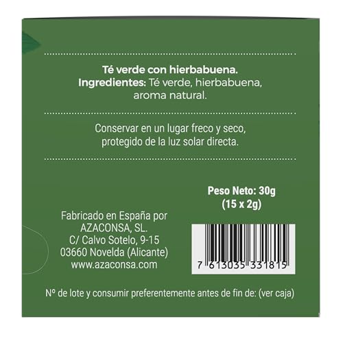 Miniatura 4 de Moment Tea- Té Verde Moruno Con Hierbabuena Estuche De 15 Pirámides De 2g