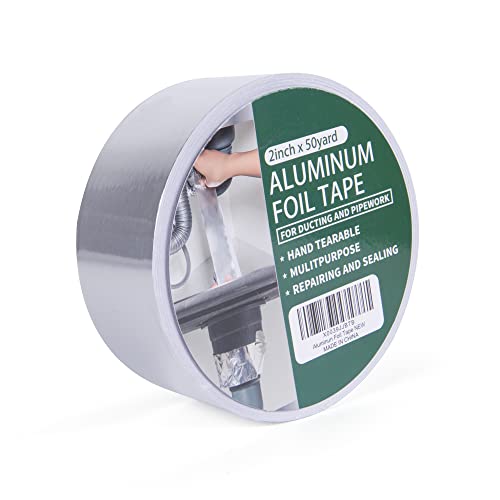 TAPEBEAR Aluminum Foil Tape, Aluminum Air Duct Tape, Withstand 80°C to 100°C
