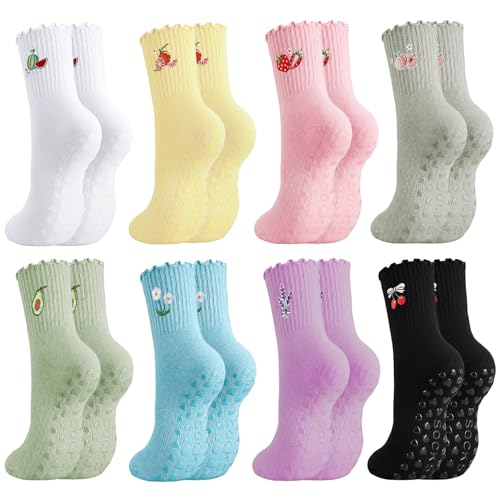Image of Pilates Grip Yoga Socks for Women Cute Non Slip Socks