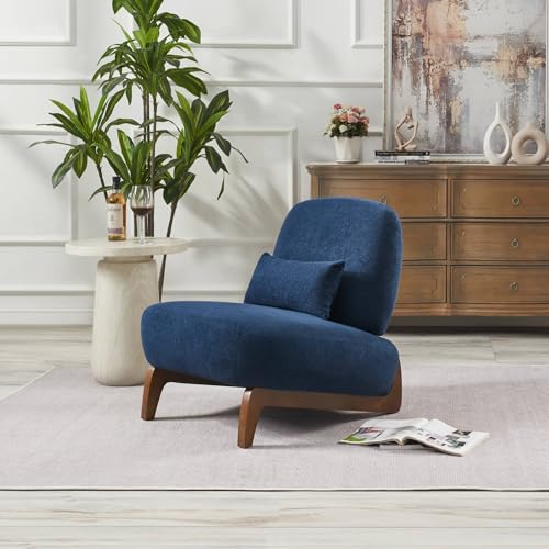 Sillón Armless Moderno Azul miniatura 5