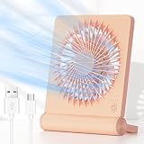 JOSTRY Mini Desk Fan with Strong Airflow,Portable Personal Fan Rechargeable,3 Speed Adjustable Deskt