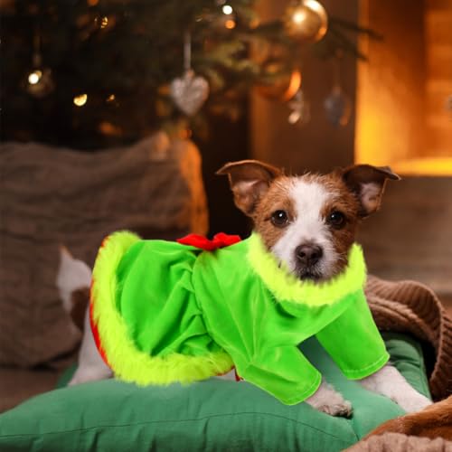 Disfraz de Navidad para perro Glitopper Verde lima Small miniatura 4