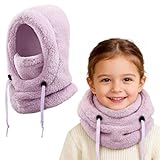 AYPOW Kinder Winter Thermo Fleece Sturmhaube 3-10, Multifunktionale Verstellbare Winddichte Warm Skimaske Gesichtsmaske, Warme Mütze Sturmmaske Halswärmer Schal für Jungen Mädchen Outdoor-Aktivitäten