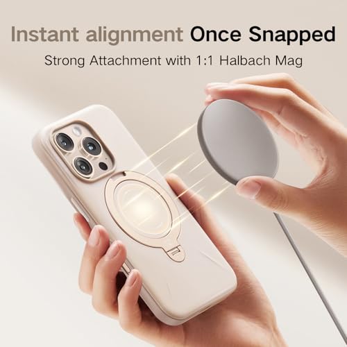 Image of TORRAS Q3 Fushion for iPhone 16 Pro Case, 360 Magnetic Stand, Clay Beige