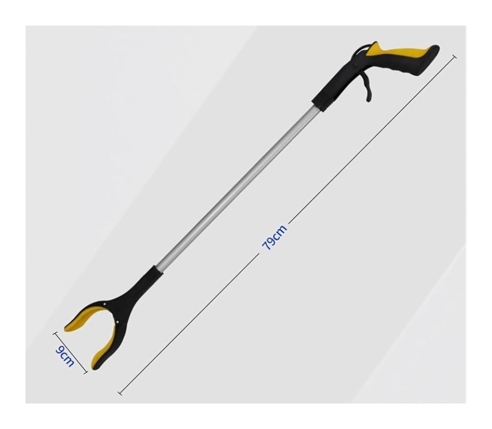 Greifzange Für Senioren, Aluminium Müllzange, Leichter Müllsammler, Greifhilfe for ältere Menschen, Greifer-Aufsammelstab(Yellow)