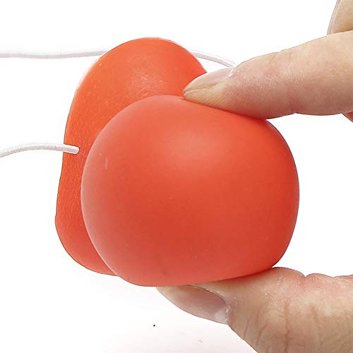 3Pcs Red Honking Squeaking Clown Nose Rubber Clown Nose with Elastic for Adults Halloween Cosplay Christmas Costume Party Accessories - Thumbnail 2