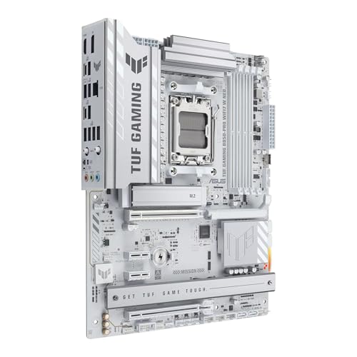 TUF Gaming B850-PRO WiFi7 Neo, Scheda Madre AMD ATX, 14+2+1 Fasi Alimentazione, Slot DDR5, PCIe 5.0 Ready, 3 slot M.2, WiFi 7, Ethernet Realtek 2,5 GB, USB-C da 20 Gbps, Aura Sync, Bianco - Scheda madre - Immagine 2