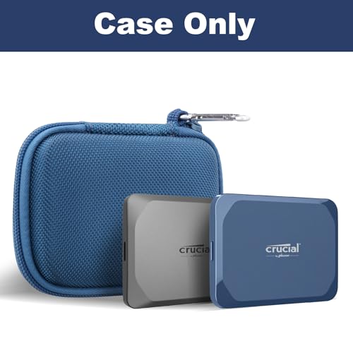 Image of Aenllosi for Crucial X10 / X9 / X9 Pro / X10 Pro 1TB /2TB /4TB /8TB Portable SSD Hard Case,USB 3.2 External Solid State Drive & USB Cable Organizer, Blue (Case Only)