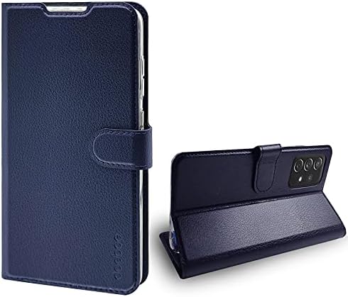 Aukvite For Samsung Galaxy A72 Case, Galaxy A72 PU Leather Folio Flip Wallet Phone Cover Magnetic Shockproof Phone Case with Card Slots Kickstand Compatible with Samsung Galaxy A72 5G 6.7 (Blue)