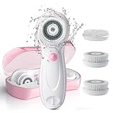 TOUCHBeauty Facial Cleansing & Exfoliator Brush Set with Travel Case 3 Professional Cleansing Brush