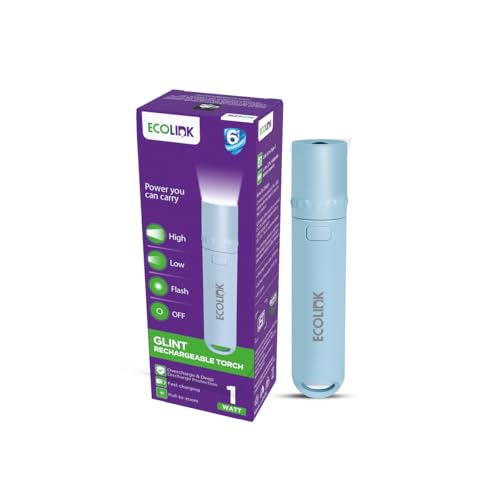 EcoLink Glint Blue LED Torch Light Pack of 1 - Image 2