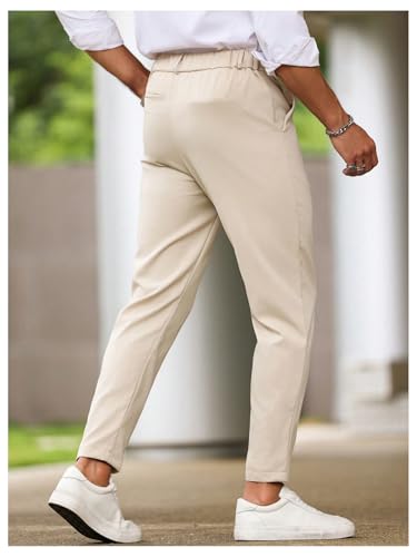 Floerns Men's Dress Pants Straight Leg Work Chino Pants Business Suit Pants2