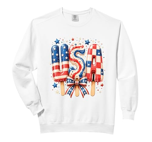 Red White Blue Ice Cream Patriotic USA Popsicle 4th of