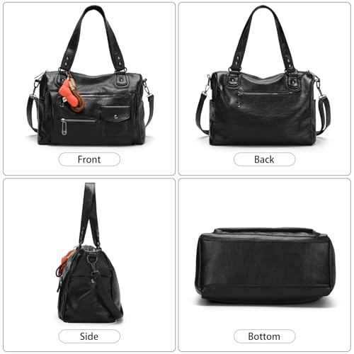 Satchel Bag for Women Leather Tote Bags Trendy Ladies Shoulder Bag Top Handle HandBag Crossbody Bags for Women4