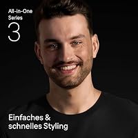 Braun Multigroom All-in-One Series 3, 8-in-1 Trimmer AIO3545, Schwarz - Barttrimmer, Haarschneider, Haarschneidemaschine für Gesicht und Kopf, 14 Längen, 50 Min. Akku – Ansicht 2