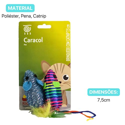 Brinquedo Para Gatos Com Catnip Rato Com Pena