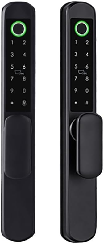 Waterproof Dual Side Fingerprint Slim Smart Aluminum Door Lock Ttlock Pincode 3585 Electronic Door Lock of Grill UPVC Slide Door(S TTgateway,3585 270 doublehook)