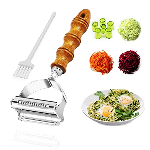 Éplucheur Légumes , 3 en 1 Éeplucheur Pomme de Terre Epluche Legume avec Lame en Acier Inoxydable, Économe Julienne Légumes Peeler pour Concombre ,Carottes,Tomate, Asperges, Kiwis