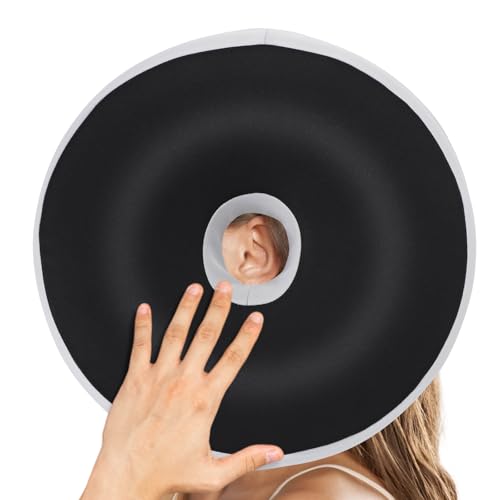 Snorthy Almohada para Piercing de Oreja, Almohada para Piercing de Orejas para Personas que Duermen de Lado 40 por 40 cm Almohadas en Forma de O con Agujero para la Oreja Cojín Anular para Personas