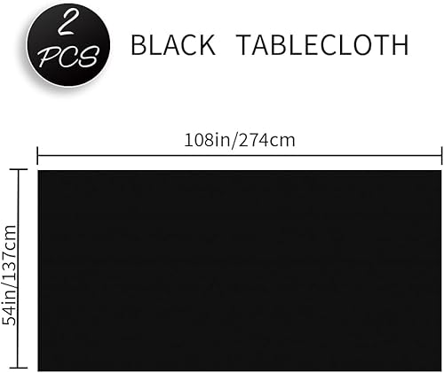 Miniatura 3 de Mantel de plástico morado, 2 manteles morados, manteles desechables para fiestas, manteles desechables de 54 x 108 pulgadas para mesas
