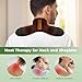 Cordless Electric Heating Pad for Neck and Shoulder, Portable Heated Neck Wrap with 3 Heating Levels, 4000mAh Rechargeable Small Thin Mini Heated Brace 30Mins Auto-Off(Black)