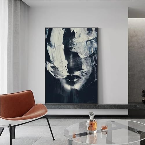 Décoration de salon portrait femme abstrait cadre 60 x 80 cm