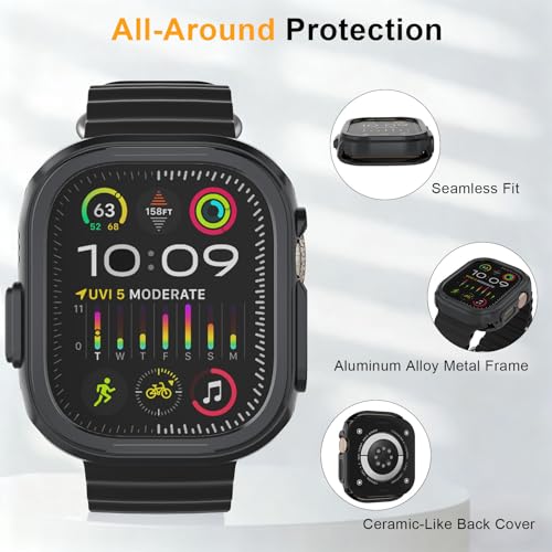 SDOCEBF Aluminum Shockproof Bumper for Apple Watch Ultra 3/2/1 49mm — view 2
